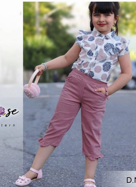 Pink ROSE Fancy Stylish Regular Wear Rayon Designer Top With Pant Collection ROSE 5